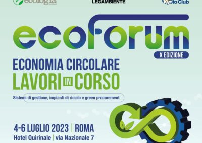 Il GPP in Italia e il CAM eventi alla X edizione di EcoForum, la conferenza nazionale sull’economia circolare