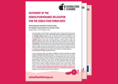 SF4C al Forum Alimentare Mondiale: sfruttare il potenziale dei pasti scolastici per trasformare i sistemi alimentari per il clima