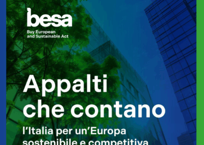 Appalti pubblici, l’Italia rilancia con il BESA: domani a Roma l’alleanza per un’Europa più sostenibile e competitiva
